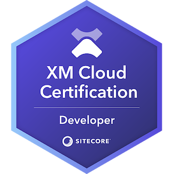 Sitecore XM Cloud Developer Certification badge